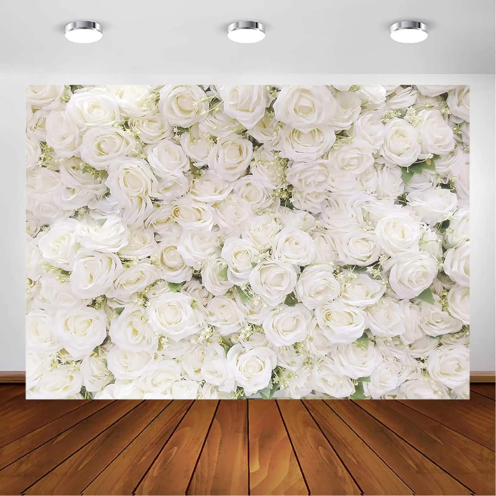 Toile de fond roses blanches