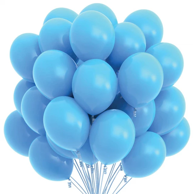 Lot de 20 ballons bleu clair