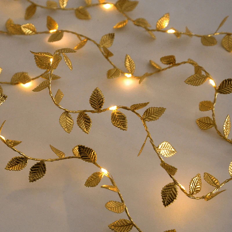 Guirlande lumineuse Feuilles dorées