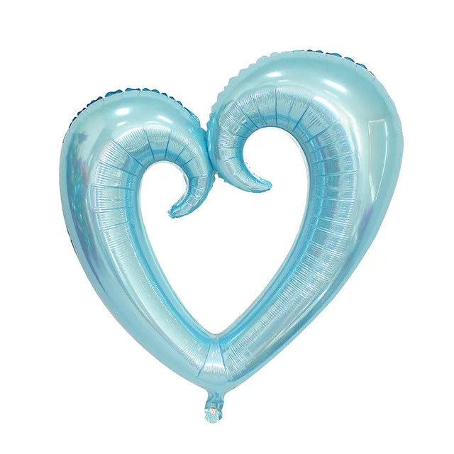 Ballon coeur bleu