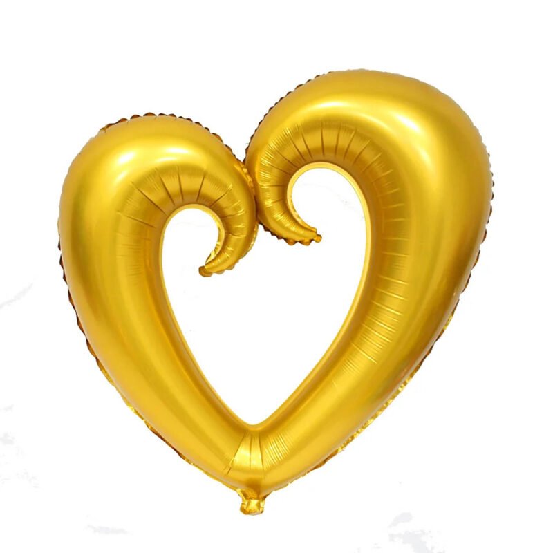 Ballon coeur doré