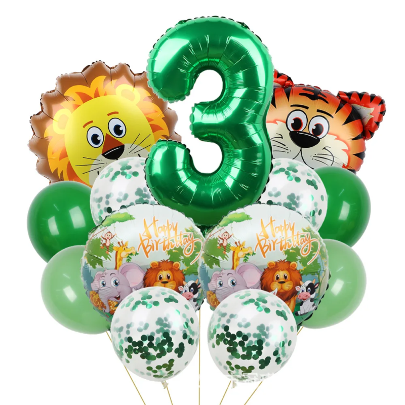 Lot de ballons 3 ans Animaux