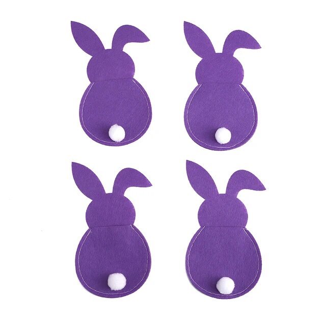 Porte couverts lapin violets