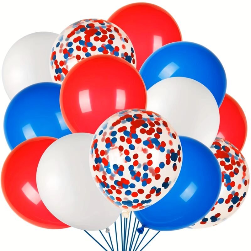 Lot de 13 ballons bleu blanc rouge