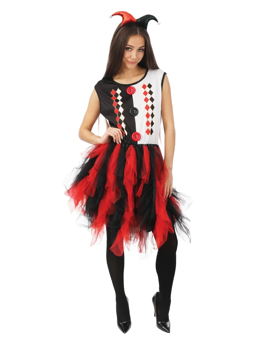 Costume arlequin avec froufrou - adulte