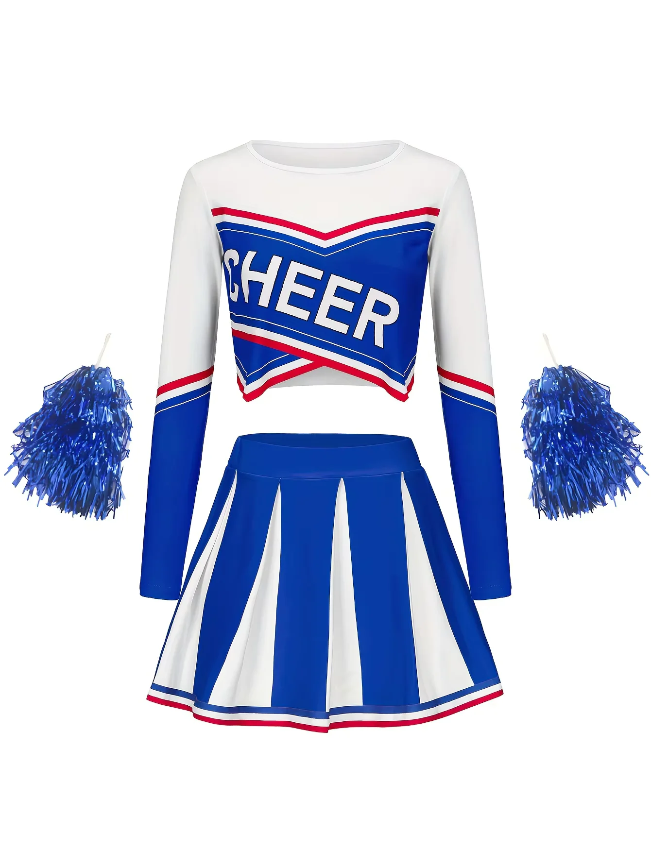 Déguisement Cheerleader fille - Bleu