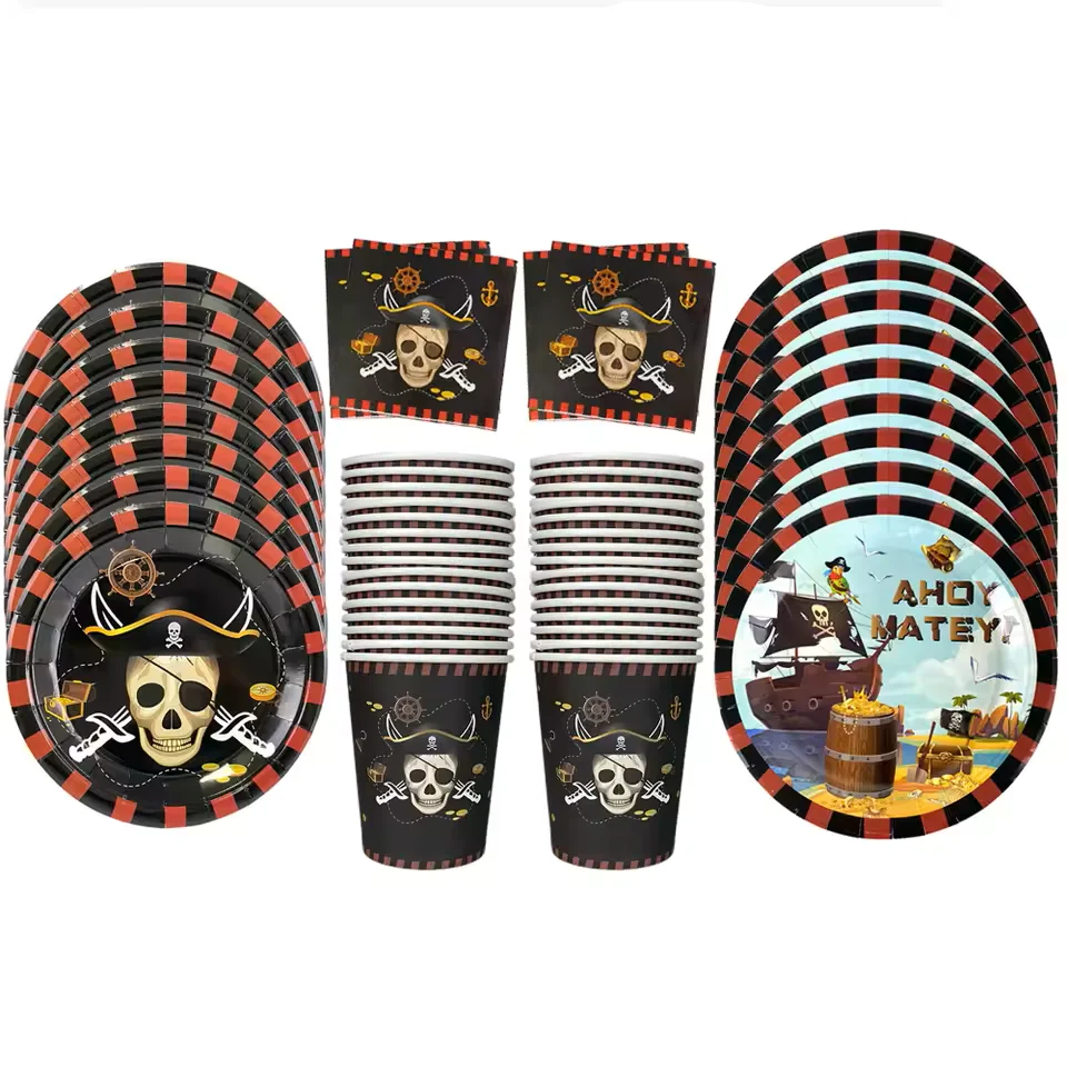 Kit vaisselle jetable Pirates