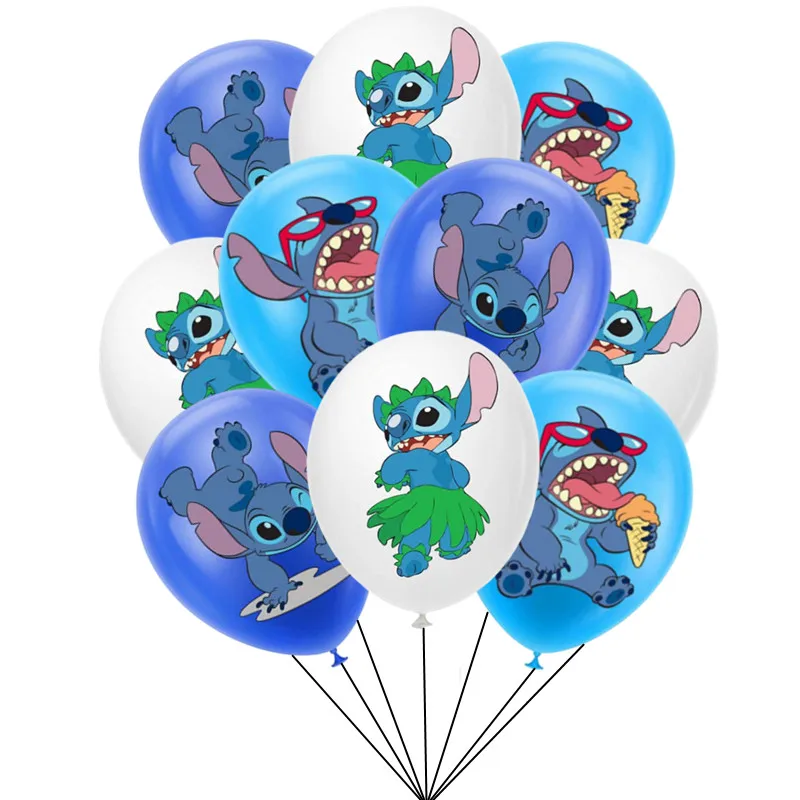 Lot de 10 ballons Stitch Aloha