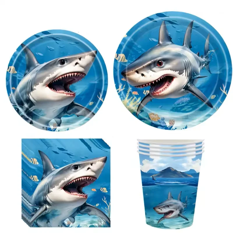 Kit vaisselle jetable Requin