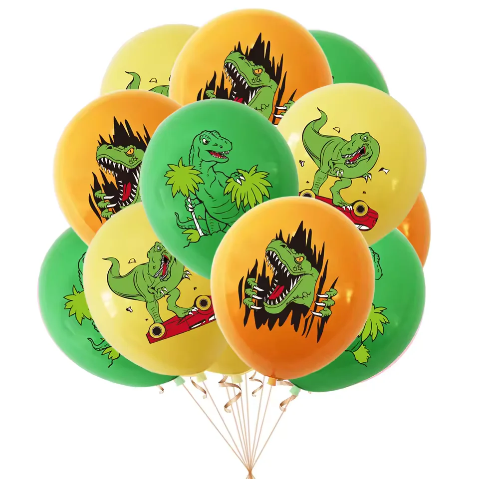 Lot de 12 ballons Dinosaures