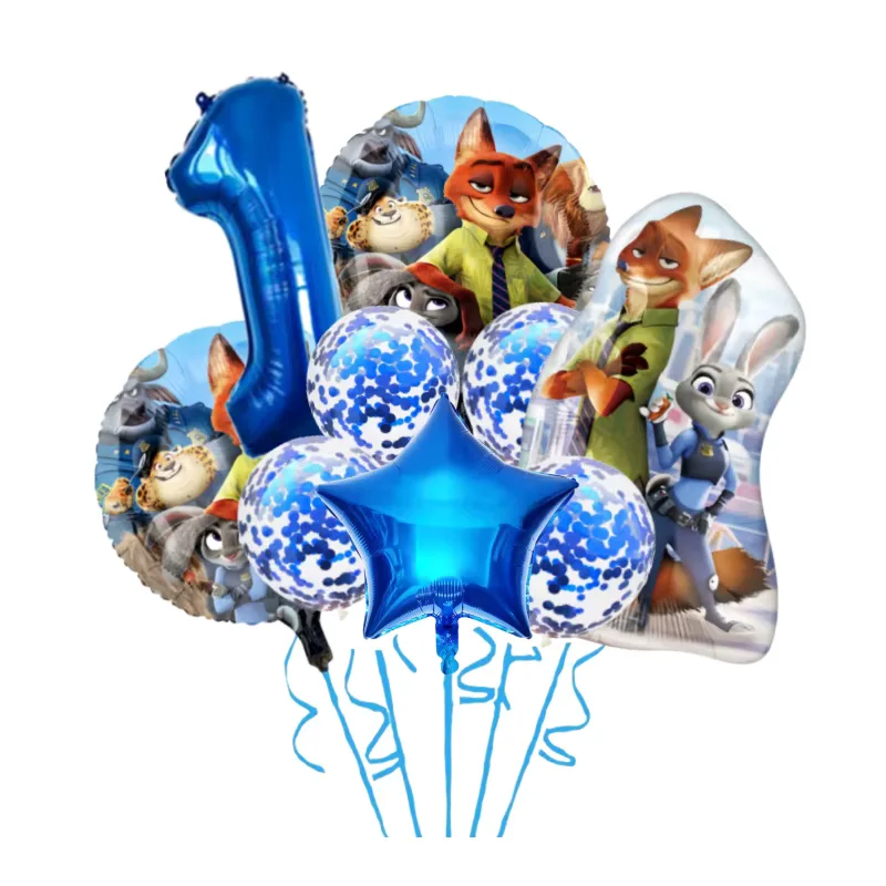 Lot ballons anniversaire Zootopie - 1