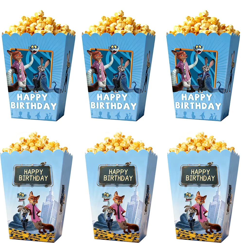 6 boîtes Pop corn Zootopie 2