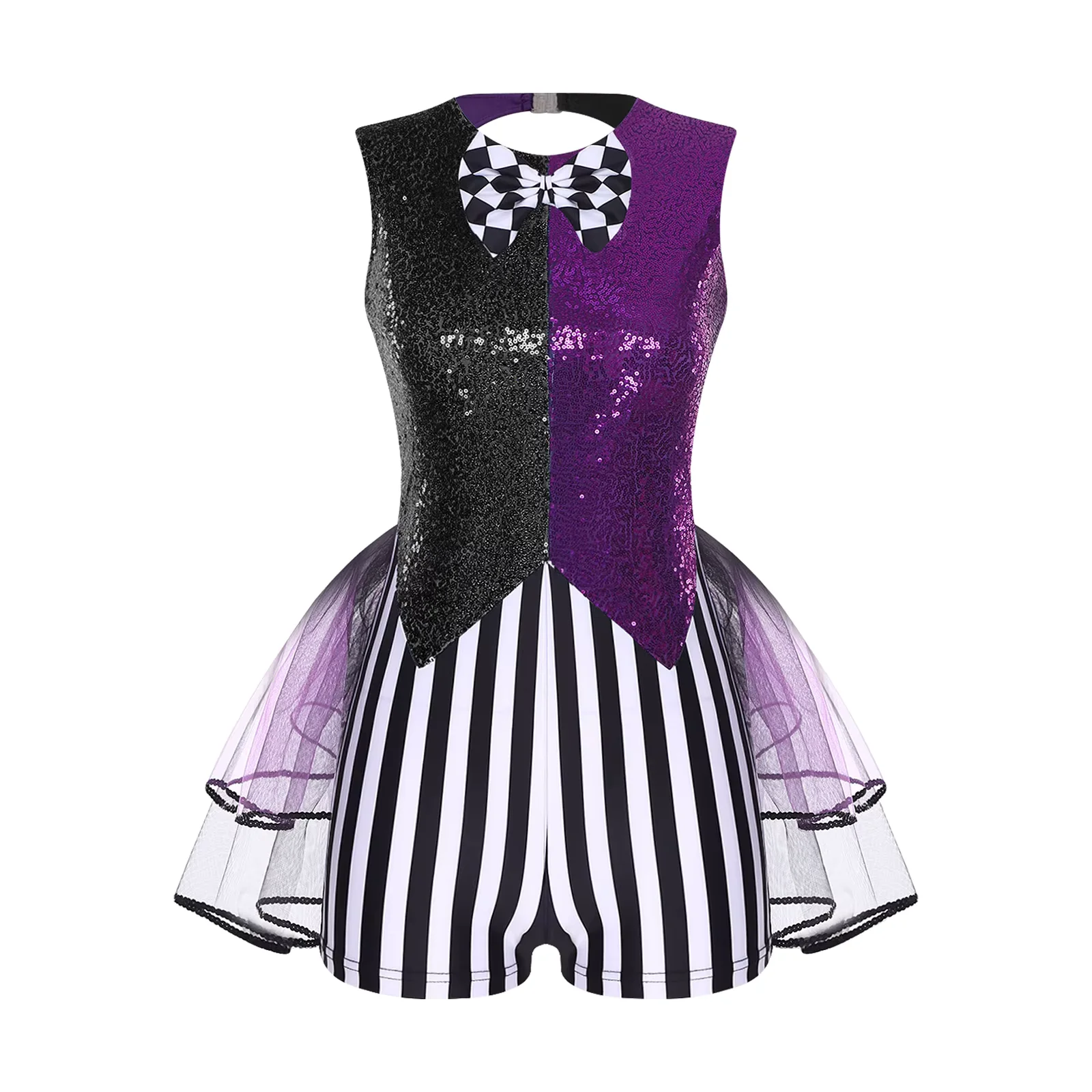 Déguisement Sequins femme Halloween - violet