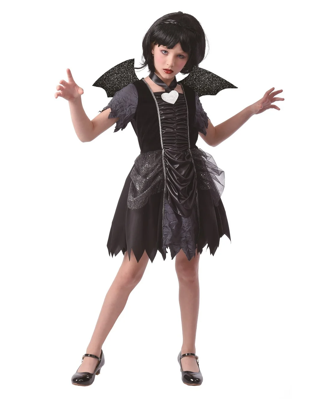 Costume chauve-souris - robe noire - enfant