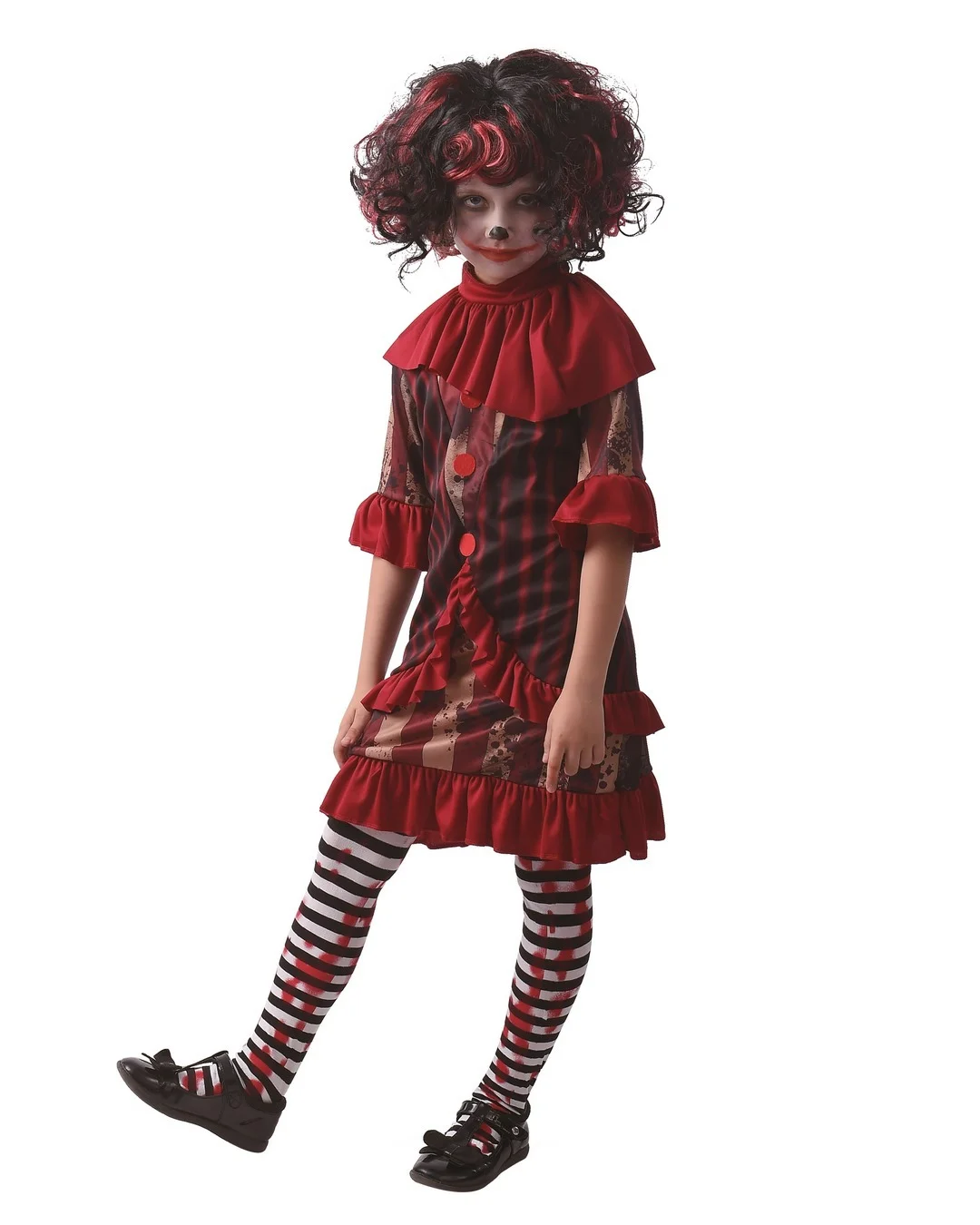 Costume clown diabolique - enfant fille