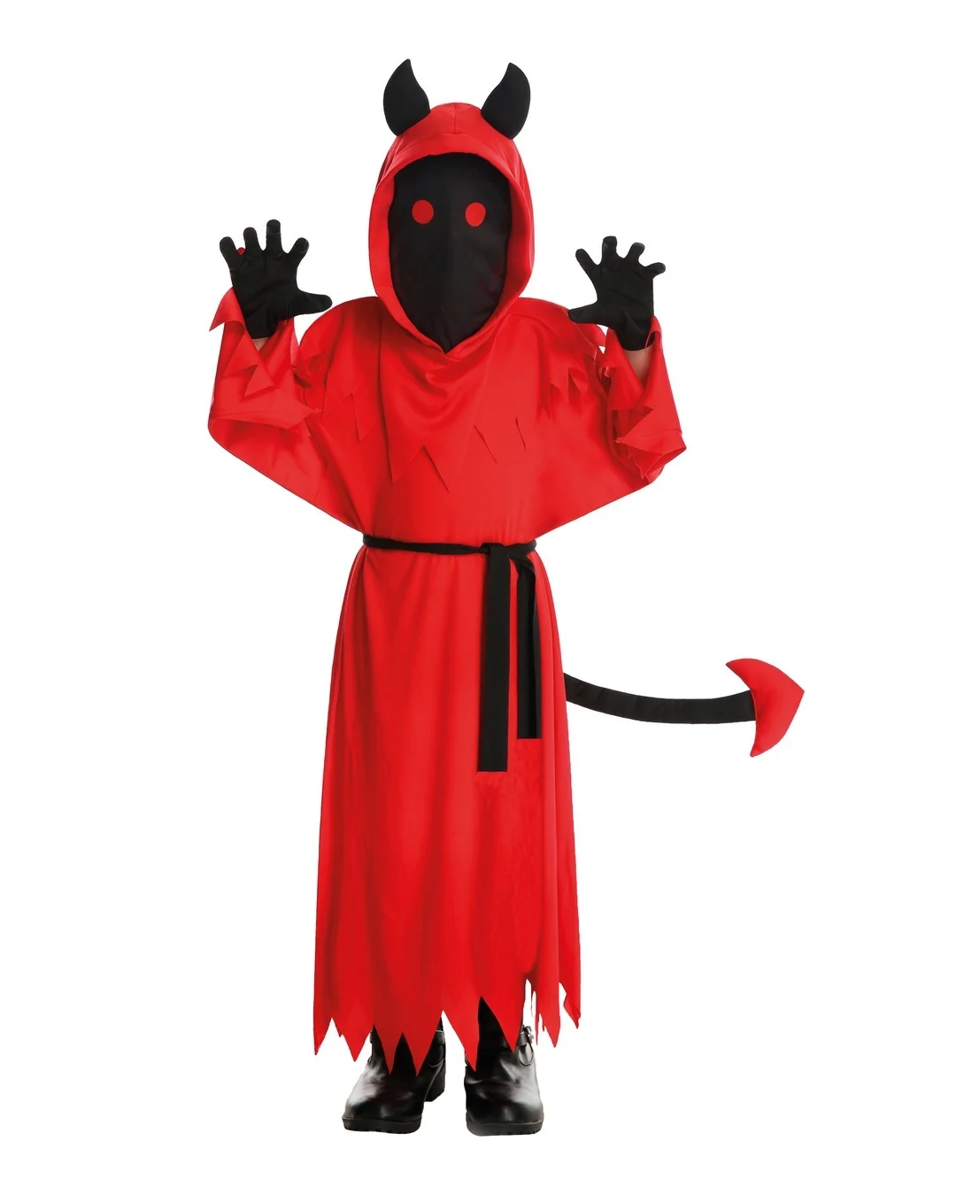 Costume diable masqué - rouge - enfant