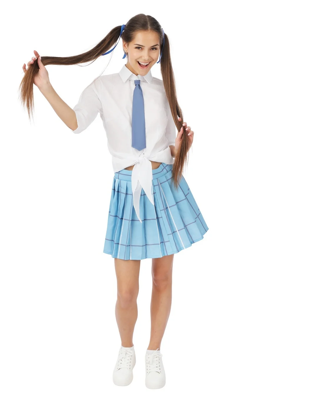Costume écolière - bleu - adulte