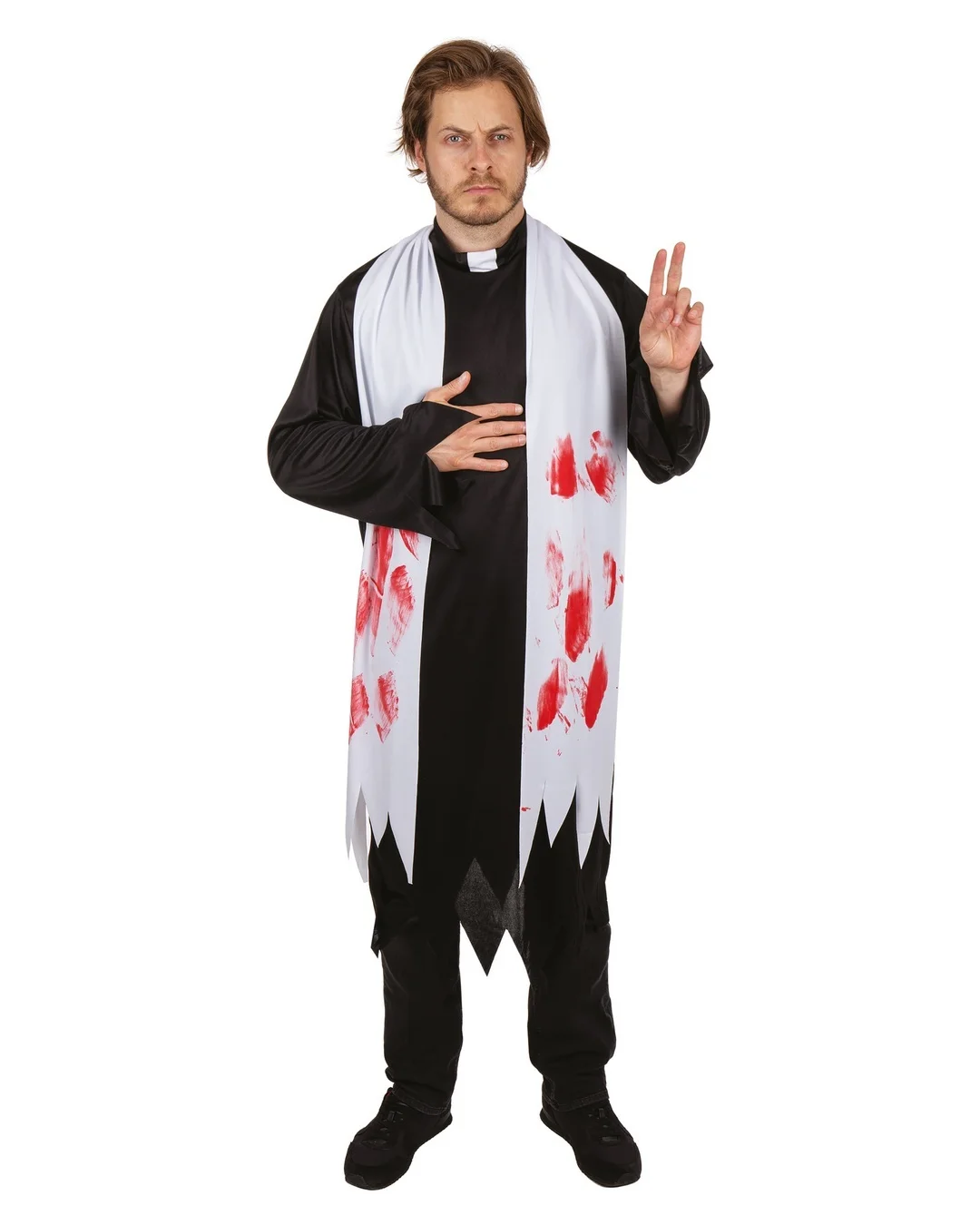 Costume prêtre ensanglanté - adulte