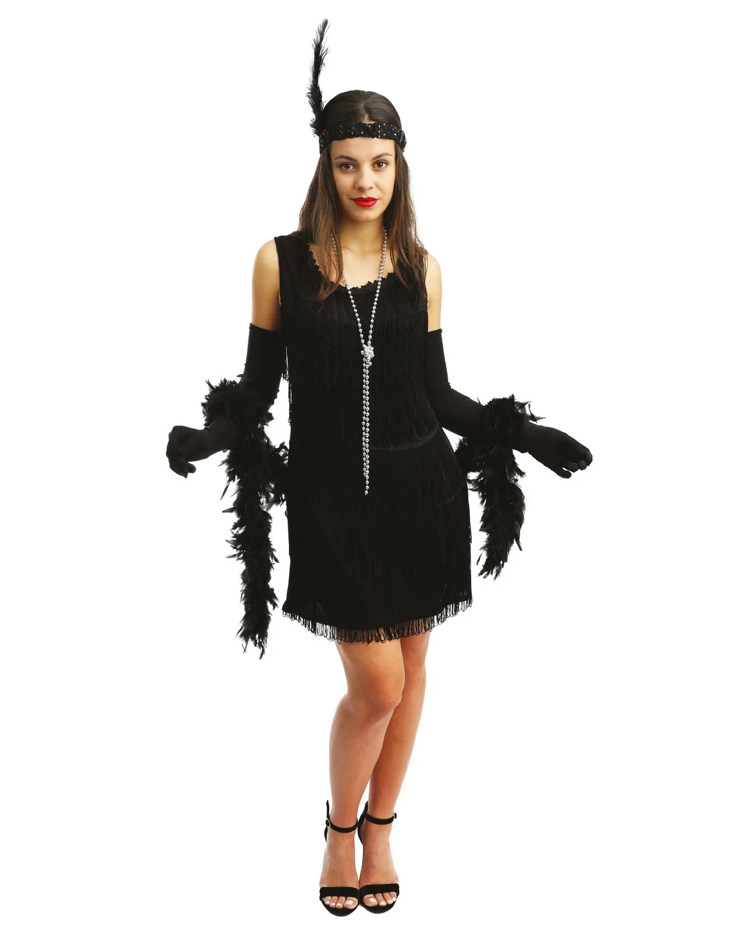 Costume robe charleston - adulte - noir
