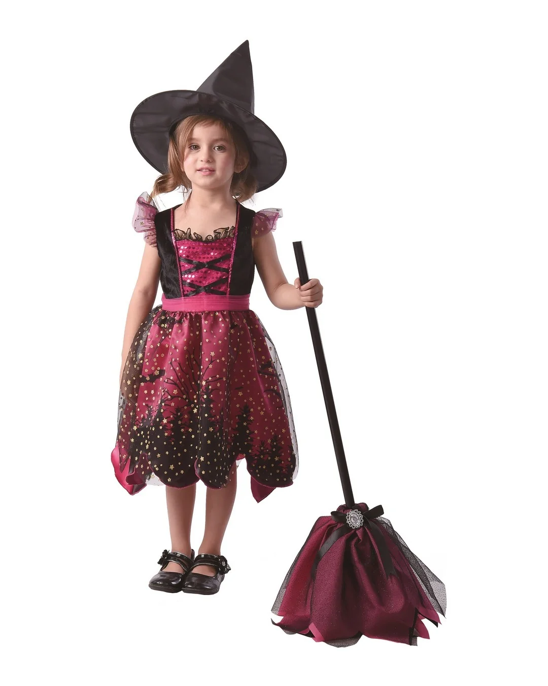 Costume sorcière - rose - enfant