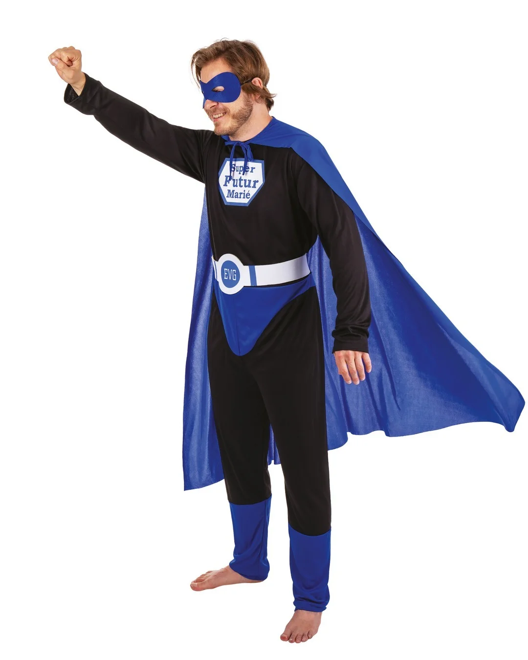 Costume super-marié - adulte - bleu, noir